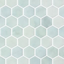 Vetro Floor 2" Hex Satin Apollo