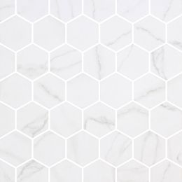 Vetro Floor 2" Venato White Matte