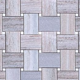 Wellstone Large Basketweave Wooden Crystal