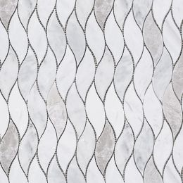 Drift Mosaic Wave Dolomite, Calacatta, Beige