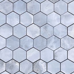 Artistry 3" Hexagon Mosaic Matte Gomed Blue