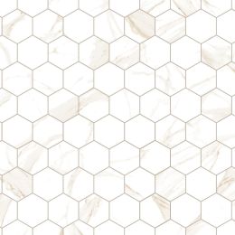 Artistry 2" Hexagon Mosaic Polished Statuario Beige