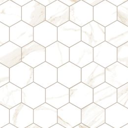 Artistry 3" Hexagon Mosaic Matte Statuario Beige