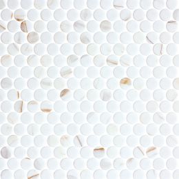 Vetro Round 3/4" Pennyround Calacatta Matte
