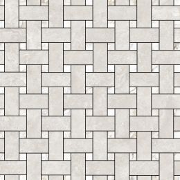 Charm Basketweave Mosaic Bianco