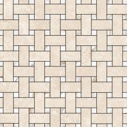 Charm Basketweave Mosaic Crema