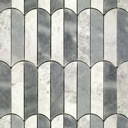 Model 1 Mosaic Bardiglio with Nimbus White