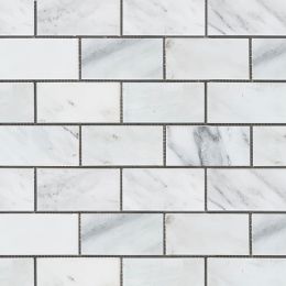 Eastern White 2x4 Brick Mosaic