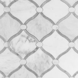 Eastern White Arabesque Waterjet Mosaic