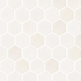 Ember 2 Inch Hexagon Silica White