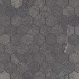 Ultra Slate 2" Hex Mosaic Dark Grey