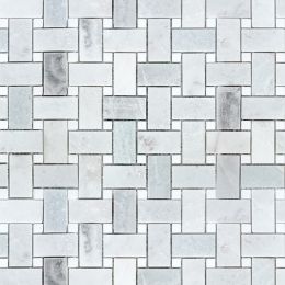 Wellstone Basketweave Sahara Blue W/ Thassos Dot